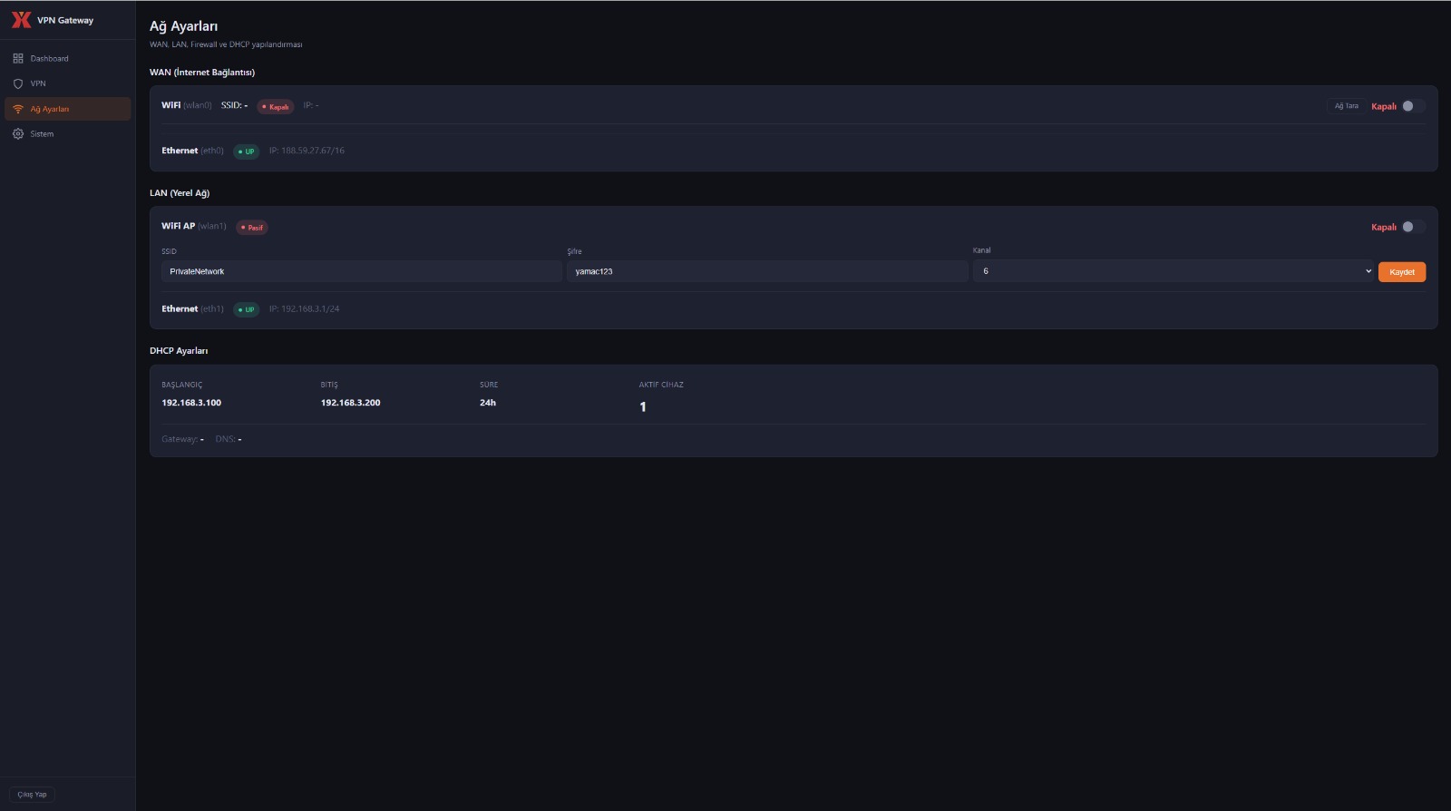 YMC Portable VPN Bağlı Durum - Güvenli Tünel Aktif